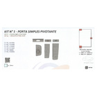 Kit 1 Porta Simples Pivotante - Cinza Claro