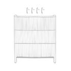 Kit - 1 Prateleira Grade Branca Visa Vf56/55 + 4 Ganchos Supo