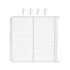 Kit - 1 Prateleira Grade Branca Visa Vn50 Vb52 Vf50 + 4 Ganch