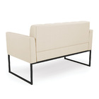 Kit 1 Sofá Namoradeira E 1 Poltrona Elisa Corino Base Metálic