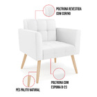 Kit 1 Sofá Namoradeira E 1 Poltrona Elisa Corino Pés Palito N