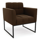 Kit 1 Sofá Namoradeira E 1 Poltrona Elisa Suede Base Metálica