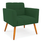 Kit 1 Sofá Namoradeira E 1 Poltrona Elisa Veludo Pés Palito C