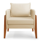 Kit 1 Sofá Namoradeira E 1 Poltrona Lana Corino Base De Madei