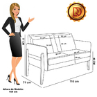 Kit 1 Sofá Namoradeira E 1 Poltrona Lana Veludo Base De Madei