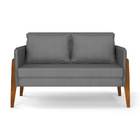 Kit 1 Sofá Namoradeira E 1 Poltrona Lana Veludo Luxo Base De