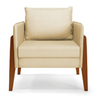 Kit 1 Sofá Namoradeira E 1 Poltrona Lana Veludo Luxo Off Whit