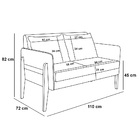 Kit 1 Sofá Namoradeira E 1 Poltrona Lana Veludo Rosê Base De