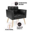 Kit 1 Sofá Namoradeira E 2 Poltronas Elisa Corano Pés Palito