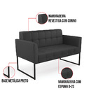 Kit 1 Sofá Namoradeira E 2 Poltronas Elisa Corino Base Metáli