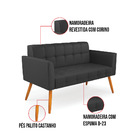 Kit 1 Sofá Namoradeira E 2 Poltronas Elisa Corino Pés Palito