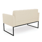 Kit 1 Sofá Namoradeira E 2 Poltronas Elisa Linho Base Metálic