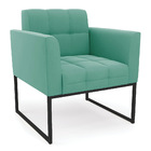 Kit 1 Sofá Namoradeira E 2 Poltronas Elisa Suede Base Metálic