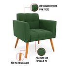 Kit 1 Sofá Namoradeira E 2 Poltronas Elisa Suede Pés Palito C