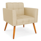 Kit 1 Sofá Namoradeira E 2 Poltronas Elisa Veludo Luxo Pés Pa