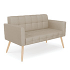 Kit 1 Sofá Namoradeira E 2 Poltronas Elisa Veludo Luxo Prata