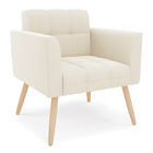 Kit 1 Sofá Namoradeira E 2 Poltronas Elisa Veludo Pés Palito