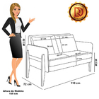 Kit 1 Sofá Namoradeira E 2 Poltronas Lana Veludo Luxo Preto A