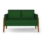 Kit 1 Sofá Namoradeira E 2 Poltronas Lana Veludo Luxo Verde A