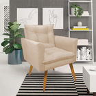 Kit 1 Sofá Namoradeira E 2 Poltronas Tais Suede Pés Palito Ca