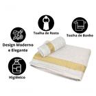 Kit 1 Toalha Banho 1 Toalha Rosto Tomie Bege Lmpeter