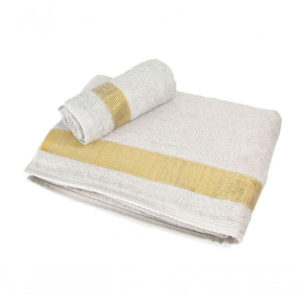 Kit 1 Toalha Banho 1 Toalha Rosto Tomie Bege Lmpeter