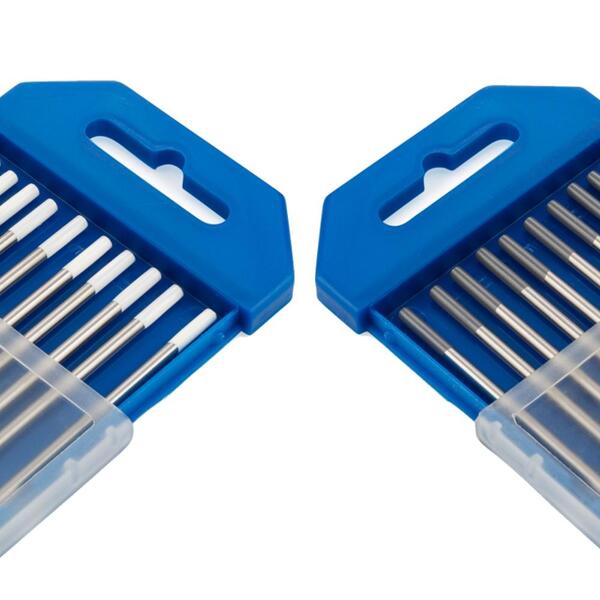 Kit 1 Tungstênio 0,8% Zircônio Ponta Branca 1,6mm/2,4mm + 1 T