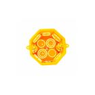 Kit 200 Caixa De Luz Plástica Sextavada Simples Amarela 3"