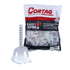 Kit 200 Espaçador Nivelador Piso Easy Spin Rosca 2mm Cortag