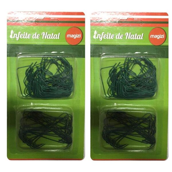 Kit 200 Ganchos Aramado Flexível Para Bolas E Enfeites Árvore