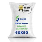 Kit 200 - Saco De Ráfia Solto Laminado Branco 60x90