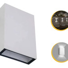 Kit 20 Arandela 2 Fachos Uso Externo Interno Led 4w - Branco