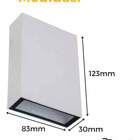 Kit 20 Arandela 2 Fachos Uso Externo Interno Led 4w - Branco