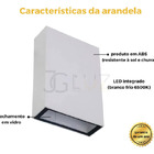 Kit 20 Arandela 2 Fachos Uso Externo Interno Led 4w - Branco