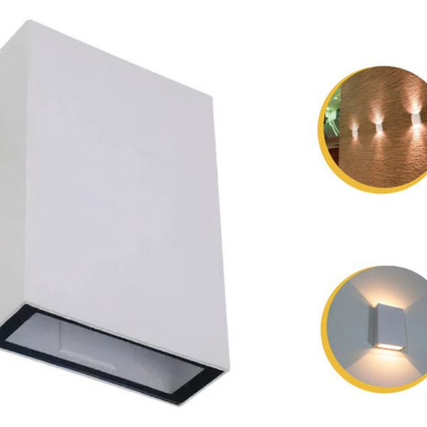 Kit 20 Arandela 2 Fachos Uso Externo Interno Led 4w - Branco