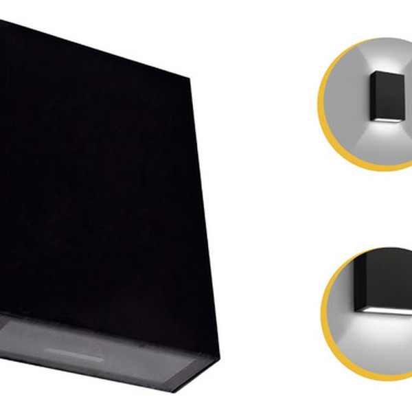 Kit 20 Arandela 2 Fachos Uso Externo Interno Led 4w - Preto -