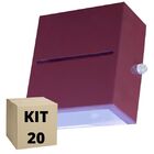 Kit 20 Arandelas Slim 2 Fachos Marrom Luminária Externa Alumi