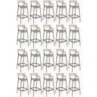 Kit 20 Banquetas Allegra Com Encosto Design Cozinha/bancada -