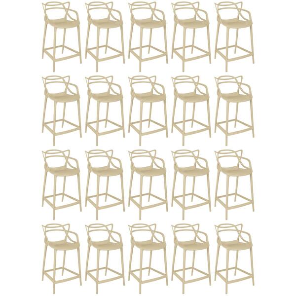 Kit 20 Banquetas Média Allegra 66cm Design Cozinha/bancada -