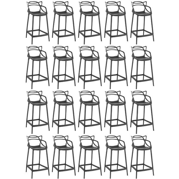 Kit 20 Banquetas Média Allegra 66cm Design Cozinha/bancada -