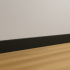 Kit 20 Barras  Rodapé Poliestireno 15cm Liso Preto 2m Rm Decor