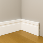 Kit 20 Barras Rodapé Poliestireno 10cm Frisado Branco 2m Rm D