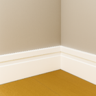 Kit 20 Barras Rodapé Poliestireno 10cm Frisado Branco 2m Rm D