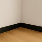 Kit 20 Barras Rodapé Poliestireno 10cm Liso Preto 2m Rm Decor