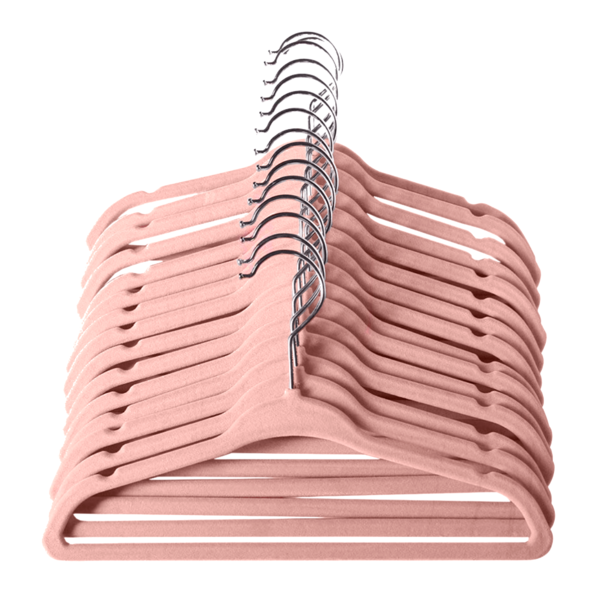 Kit 20 Cabide Infantil Veludo Slim Ultra Fino Não Escorrega R