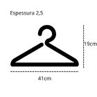 Kit 20 Cabides Atacado Giratório Adulto I Preto Resistente