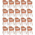 Kit 20 Cadeiras De Jantar Estofada Marcela - Marrom