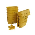 Kit 20 Caixa De Luz 4x2 Drywall Obras  Amarela