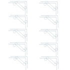 Kit 20 Cantoneira Branca Suporte Em S P/ Vidro 25x20cm