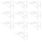 Kit 20 Cantoneira Branca Suporte Prateleira Em S 15x20cm